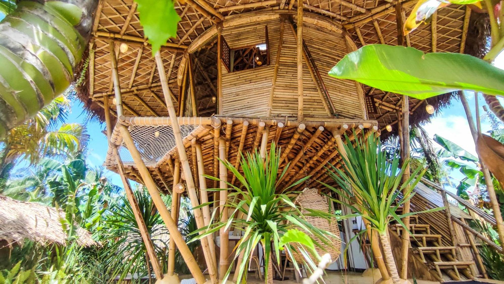 The Bamboo Houses - Tropical Garden & Empty Beach General Luna  Exterior foto